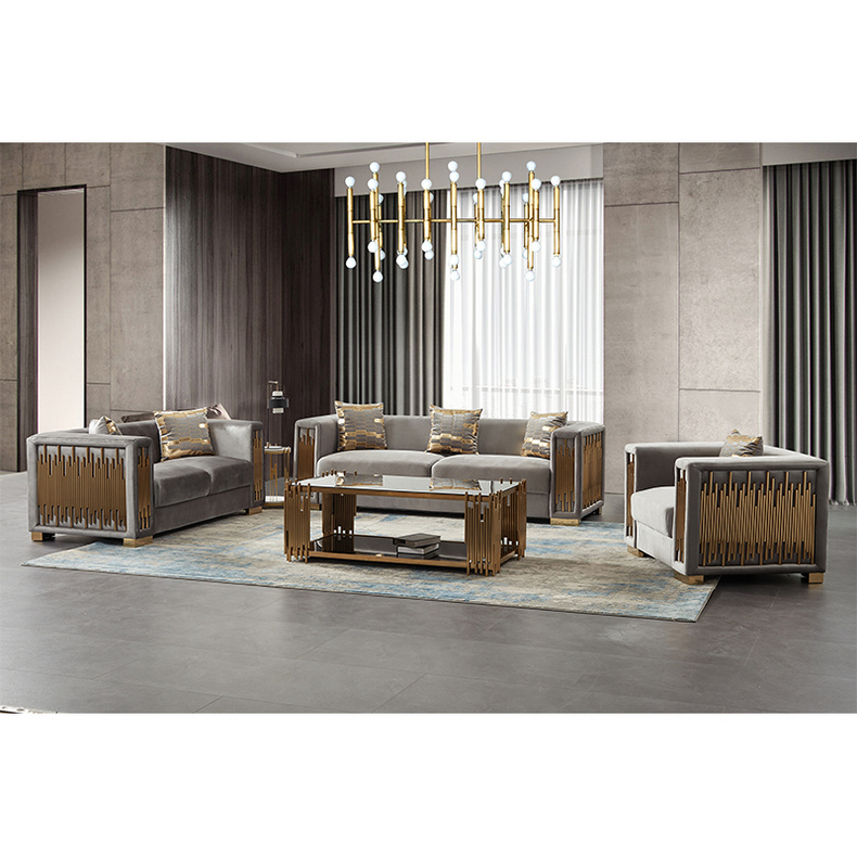 Best Quality Modern luxury furniture sofa set with coffee table