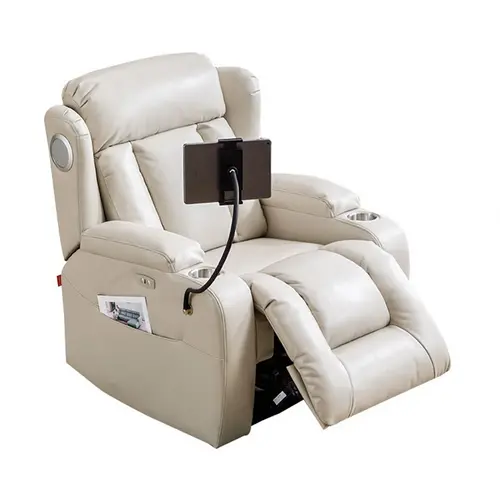 Power recliner with speakers and mobile phone holder, bingo-watching chair