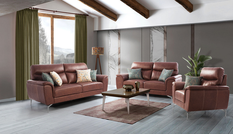 Como Leather sofa set