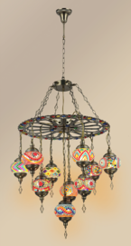 Mosaic chandelier