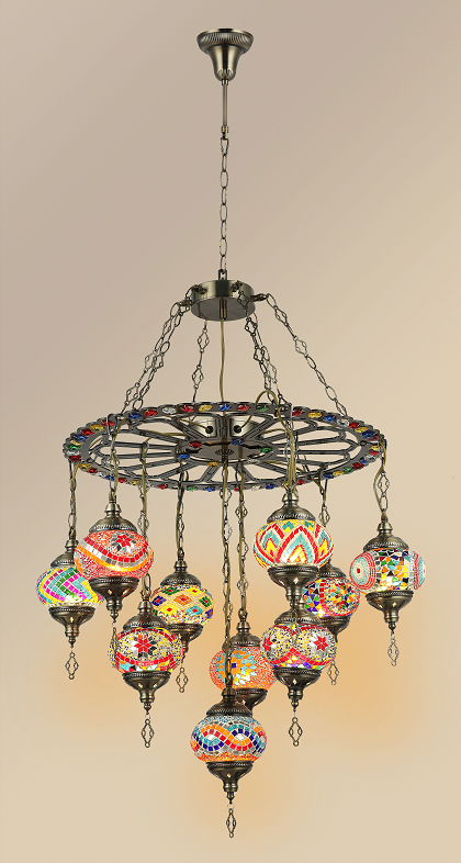 Mosaic chandelier