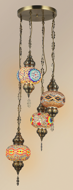 Mosaic chandelier