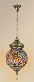 Mosaic ball chandelier