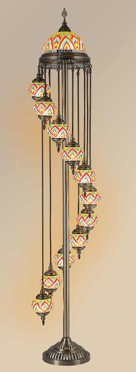 Mosaic floor lamp