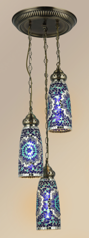 Mosaic chandelier