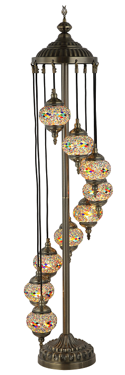Mosaic floor lamp