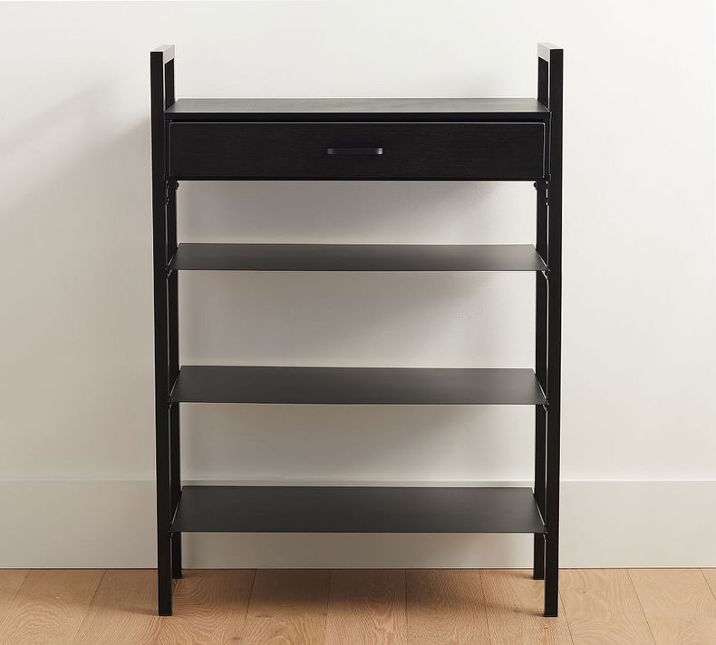Black Shoe Cabinet With Drawer