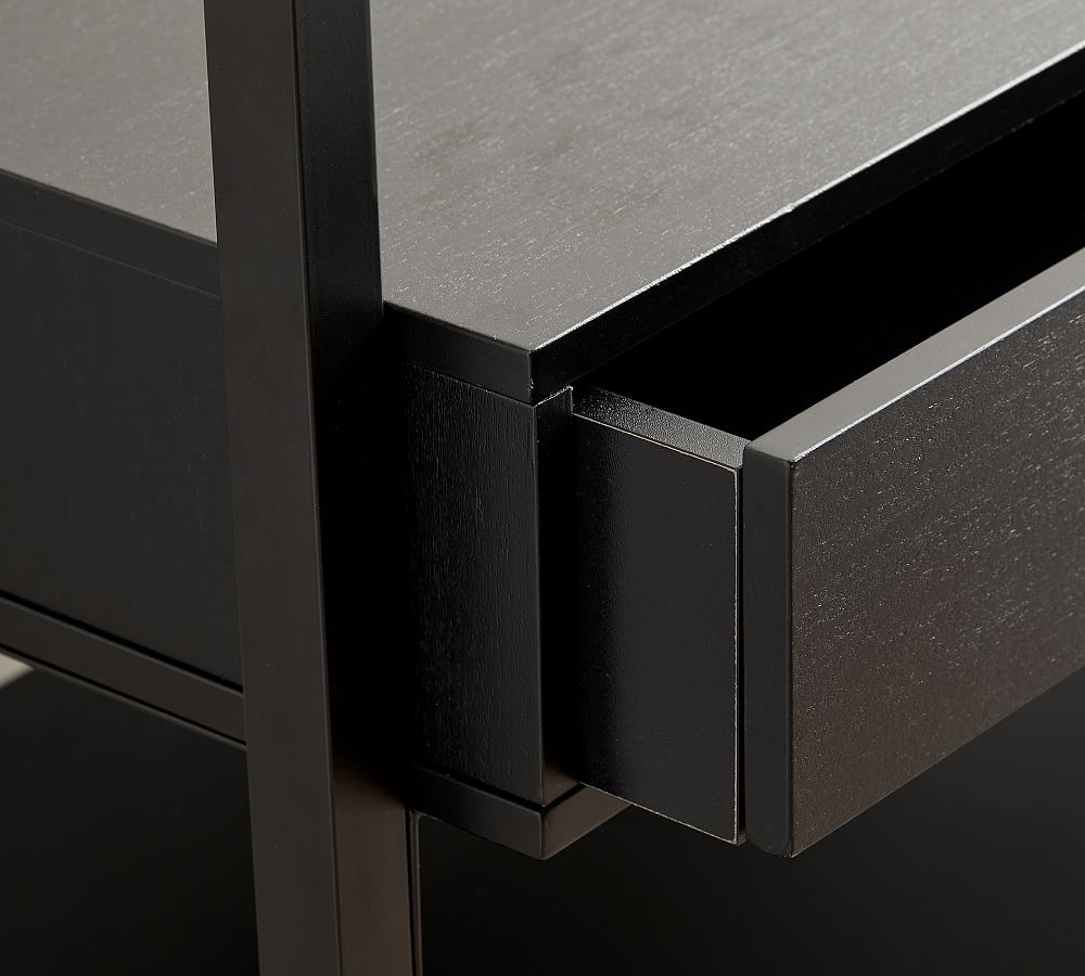 Black Shoe Cabinet With Drawer