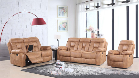 manual recliner sofa set #9436
