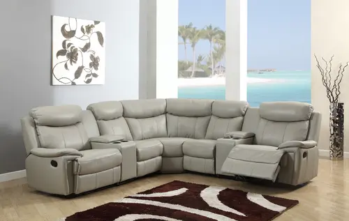 manual corner recliner sofa set #9313