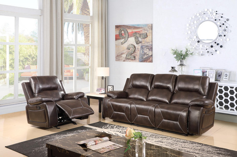 manual recliner sofa set #9422