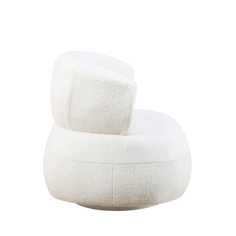 White Swivel Lounge Chair