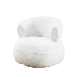 White Swivel Lounge Chair