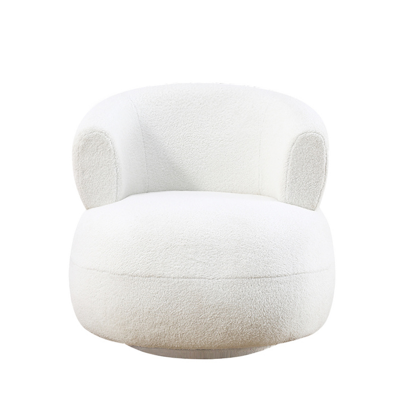 White Swivel Lounge Chair