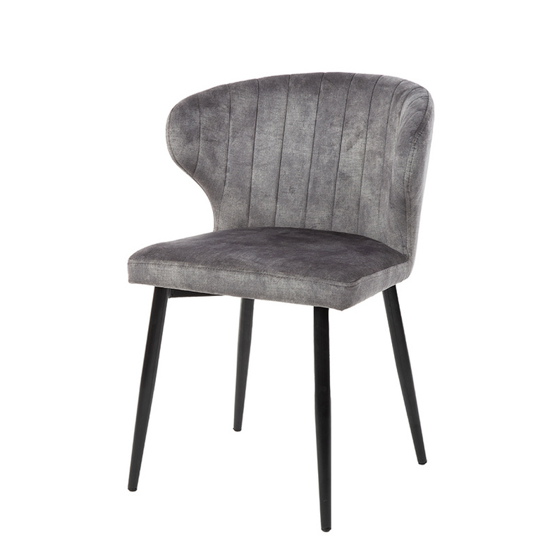 Grey Vintage Velvet Dining Chair