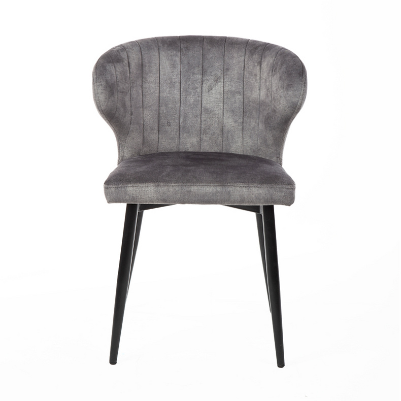 Grey Vintage Velvet Dining Chair