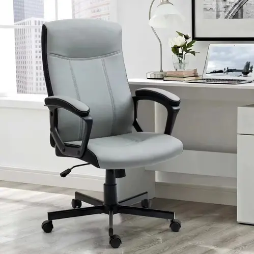 MLM-611702 PU and Linen Office Chair