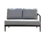Valenzia Corner sofa set of 4 with FSC teak/Alu. coffee table