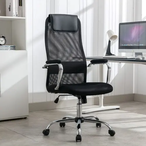 MLM-611708 High Back Mesh Office Chair with Padding on Arms