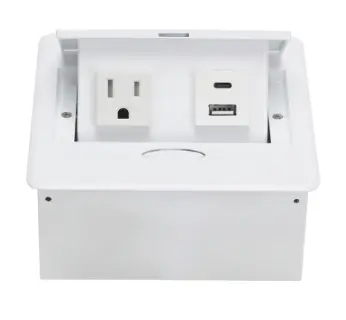 American socket Desk mounted outlet us desk in with TR USB A +C table pop up socket electrical connection box