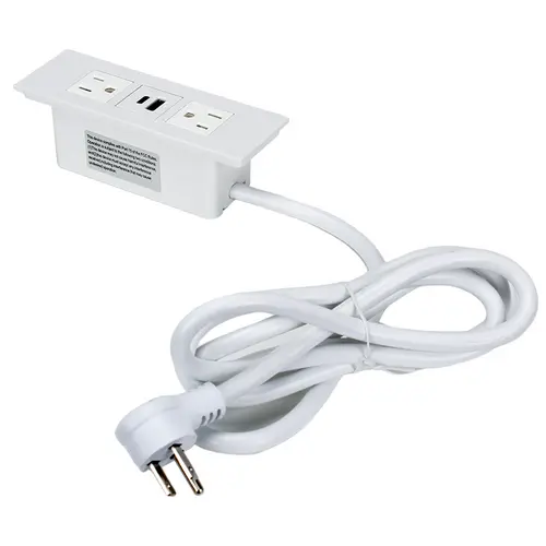 US Furniture Socket 2 AC Outlet USB Charging Type C charging 5V 3.0A Recessed in Desktops
