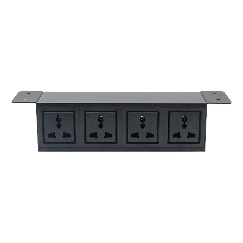 Gaost under desk universal power strip fast chargingaluminum alloy power strip with flat plug