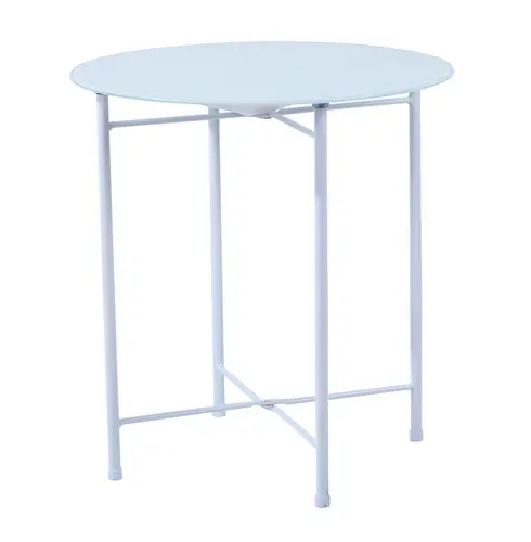 Glass Nordic Round Small Steel Folding Table Custom Outdoor Patio Furniture Small Tea Table