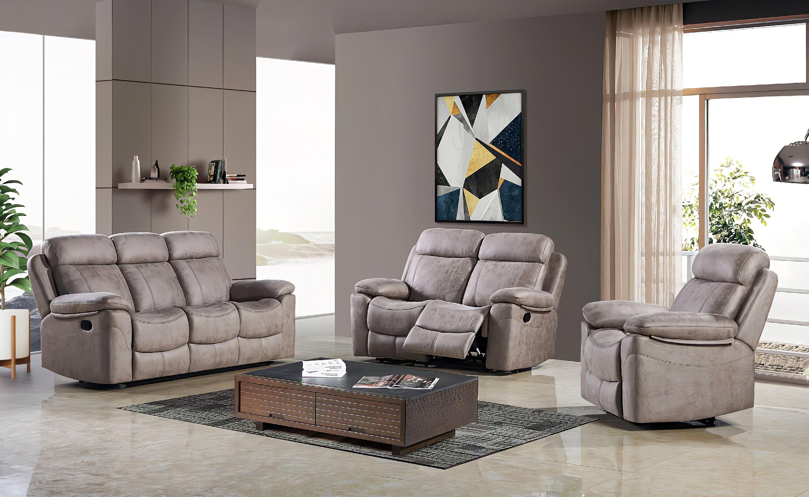 321 Manual Reclining Sofa Set Living Room Sofa Set