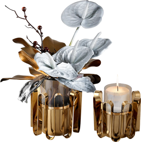 Modern Light luxury creative flower candlestick candlestick