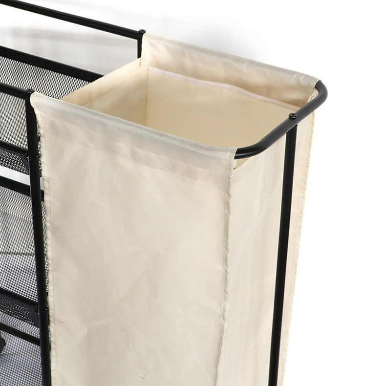 Rolling Storage Cart With Cloth Storage