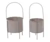 Modern Metal Plant Flower Pot Stand for Indoor Outdoor Garden Planter With Handle Stable Stylish