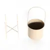 Modern Metal Plant Flower Pot Stand for Indoor Outdoor Garden Planter With Handle Stable Stylish