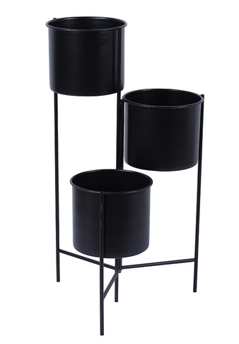 3 Tier Folding Tall Metal Flower Pot Holder Shelves Plant Rack Organizer Planter Display Storage Shelf