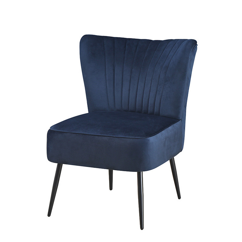 Blue Velvet Accent Chair