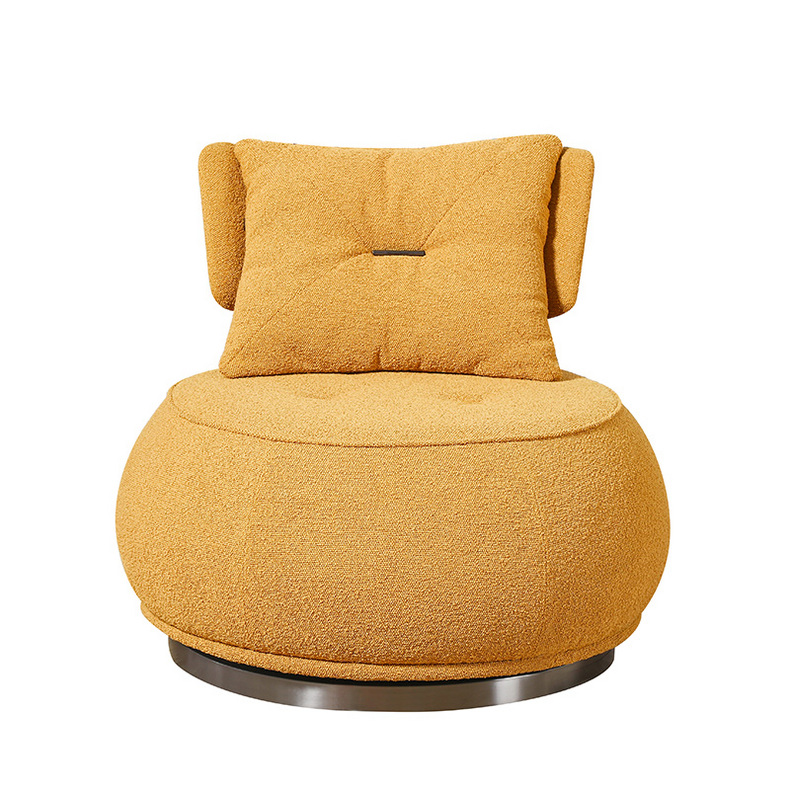 Orange Rotatable Accent Chair
