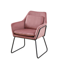 Pink Velvet Accent Chair