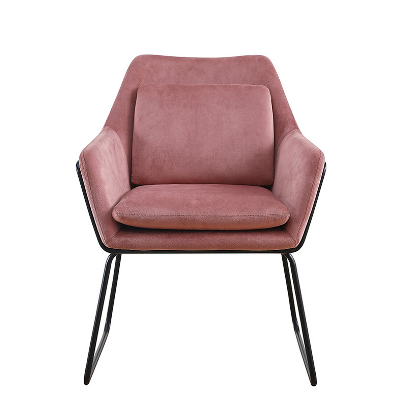 Pink Velvet Accent Chair