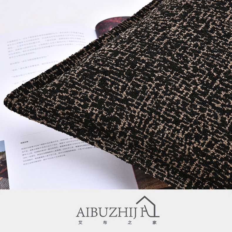 AIBUZHIJIA Luxury Geometric Texture Cushion Cover Home Decoration Brown Throw Pillow Cover for Couch Sofa