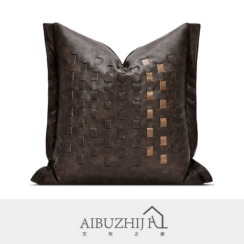 AIBUZHIJIA Luxury Dark Brown Cushion Cover Decor Home High Quality Decorative Pillow Cover