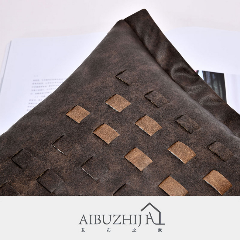 AIBUZHIJIA Luxury Dark Brown Cushion Cover Decor Home High Quality Decorative Pillow Cover