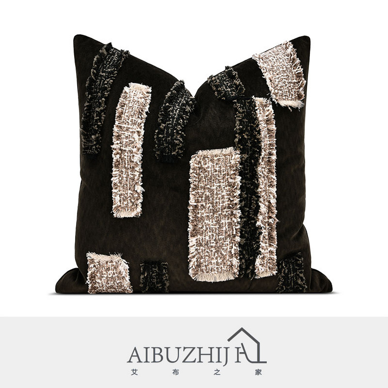 AIBUZHIJIA Accent Pillows Home Decor Luxury Cushion Cover Brown Pillow Cover Decorative Pillowcase