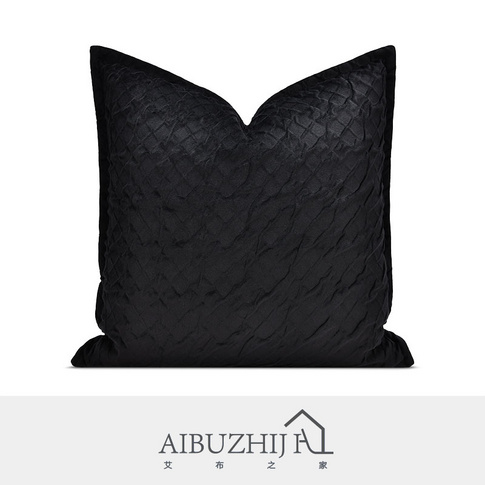 AIBUZHIJIA Velvet Black Throw Pillow Cover Solid Color Cushion Cover Decorative Pillow Case Cover