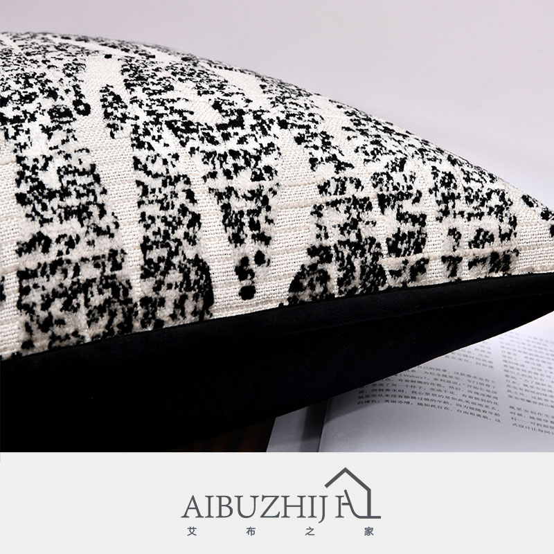 AIBUZHIJIA Black Border Throw Pillow Case Home Decor Cushion Cover Luxury High End Decorative Pillow Cover