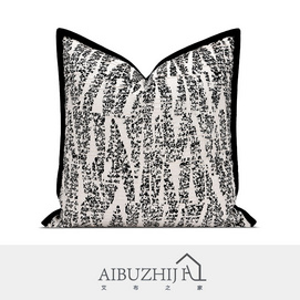 AIBUZHIJIA Black Border Throw Pillow Case Home Decor Cushion Cover Luxury High End Decorative Pillow Cover