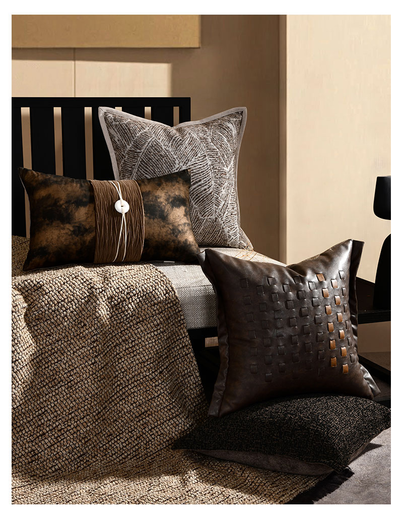 AIBUZHIJIA Home Decor Luxury Cushion Cover Brown 30*50 Pillow Case Elegant Sofa Pillow Covers