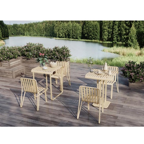 Outdoor striped bar set
