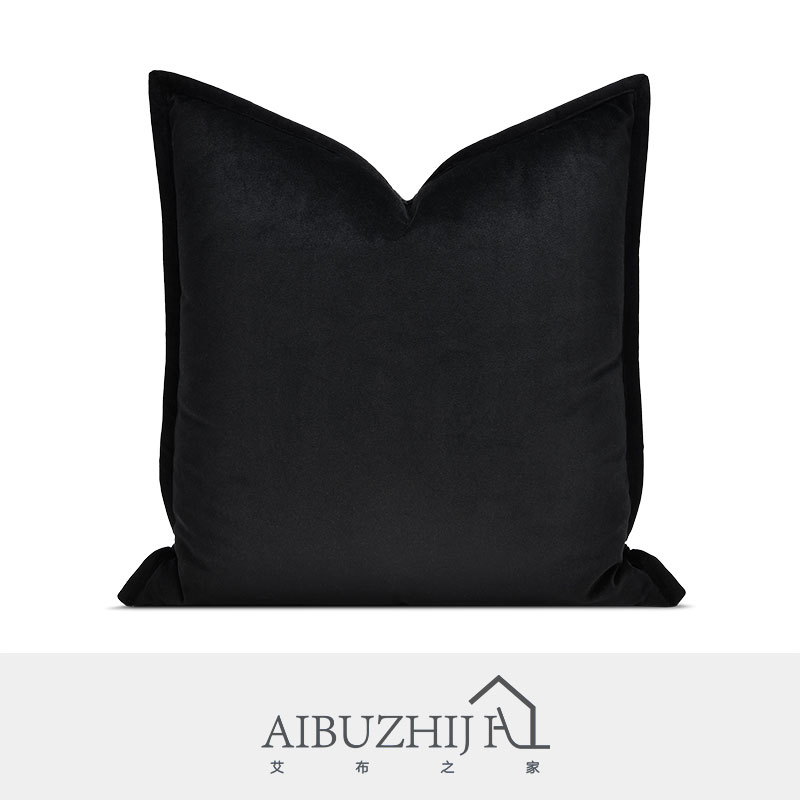 AIBUZHIJIA Black Border Throw Pillow Case Home Decor Cushion Cover Luxury High End Decorative Pillow Cover