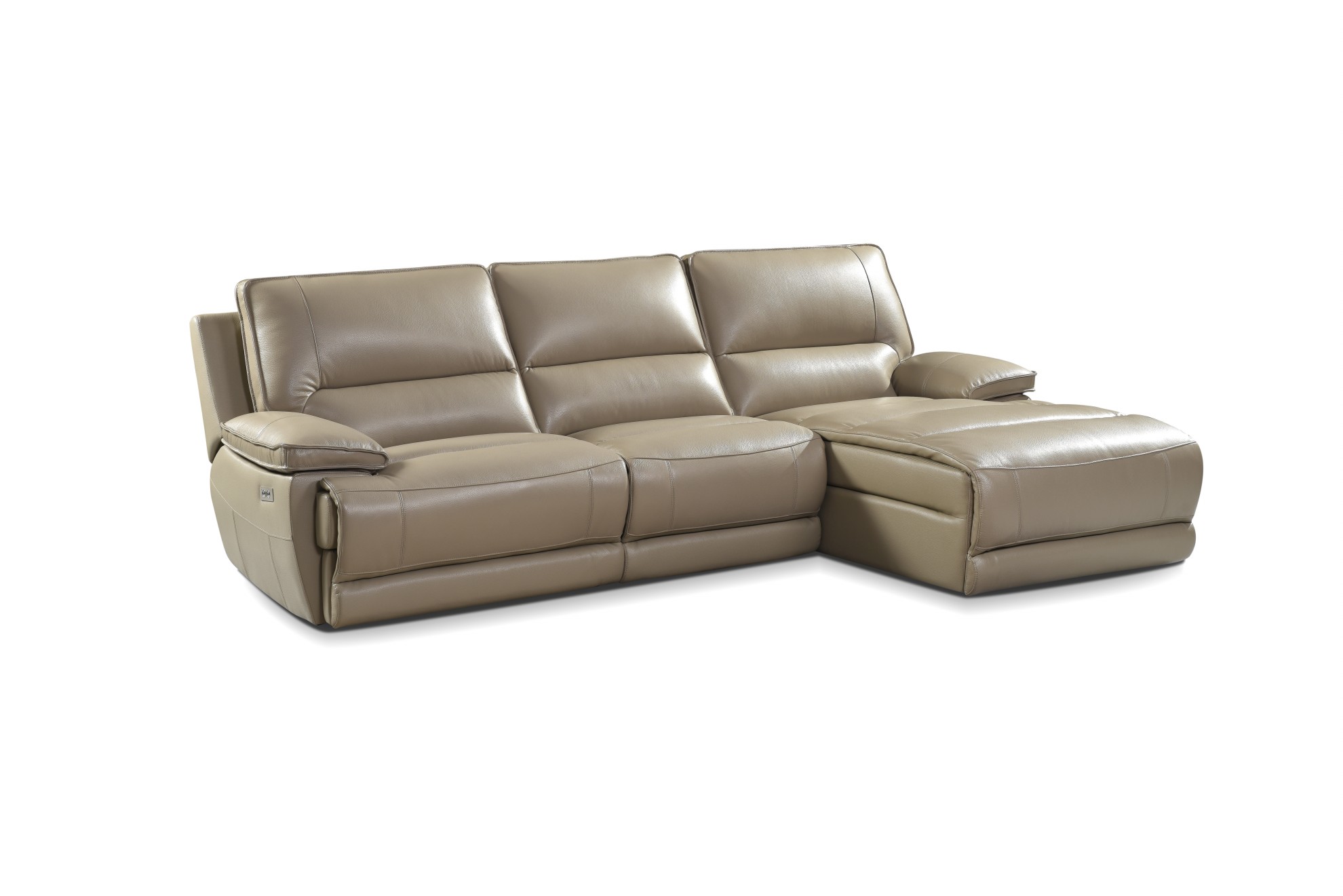 Genuine leather recliner sofa