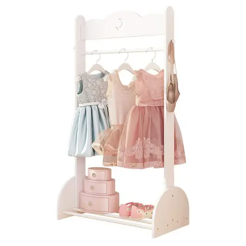 Storage Rack Children's Floor Clothes Hanger Bedroom Clothes Hanger Girls Clothes Hanger Safety and Environmental Protection