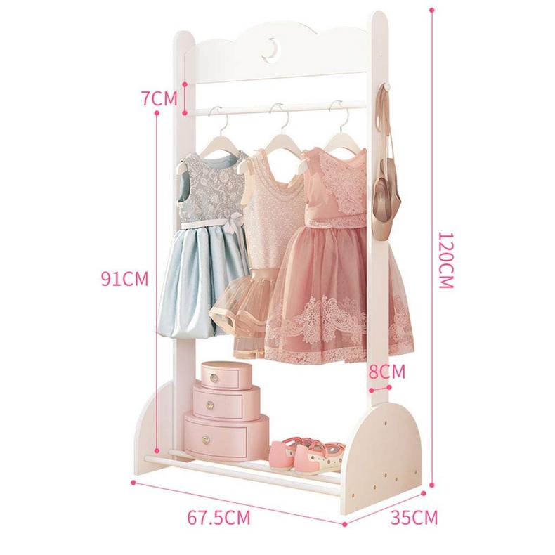Storage Rack Children's Floor Clothes Hanger Bedroom Clothes Hanger Girls Clothes Hanger Safety and Environmental Protection